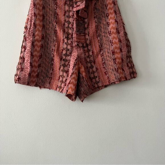 Anthropologie Eva Franco Mila Patterned High Rise Belted Shorts - Picture 3 of 8